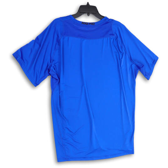 Mens Blue Pro Short Sleeve Crew Neck Dri-Fit Pullover T-Shirt Size XXL image number 2