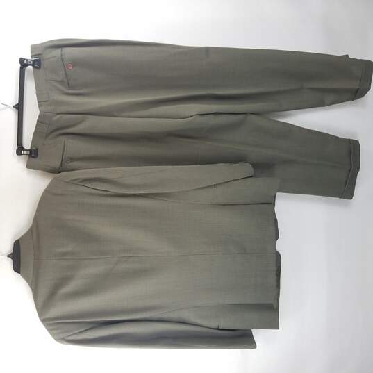 Buy the Vintage Giorgio Armani Men Olive Checkered 2 Piece Suit Sport Coat  Jacket Blazer Dress Pants M 42 | GoodwillFinds