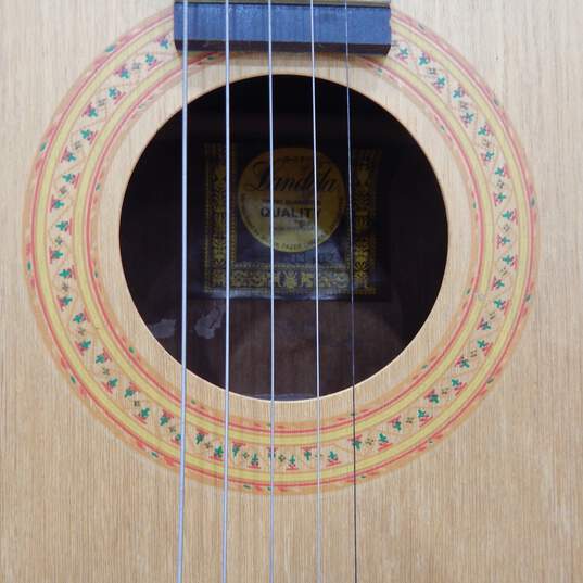 Landola Brand S-23 Model Wooden 6-String Parlor-Style Acoustic Guitar w/ Gig Bag image number 9