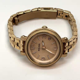 Designer Fossil ES-3136 Gold-Tone Strap Round Date Dial Analog Wristwatch alternative image