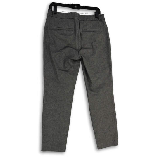 Womens Gray Flat Front Welt Pocket Ankle Leg Trouser Pants Size 8 image number 2