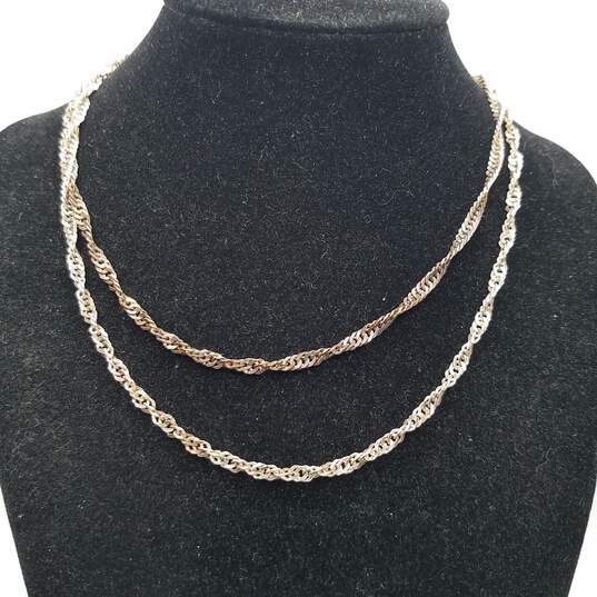 Sterling Silver Twisted 29 7/8" Chain Necklace 14.1g image number 2