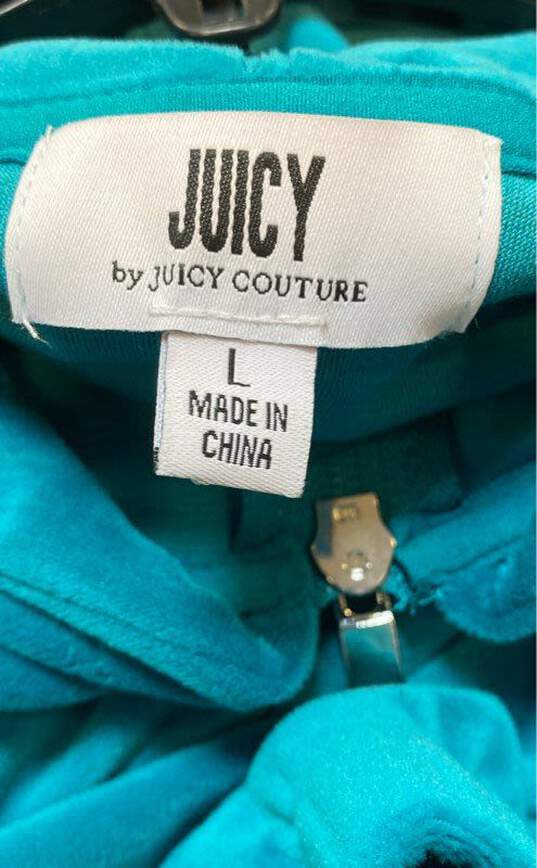 Juicy Couture Blue Velvet-Like Hooded Jump Suit - Size Large image number 4
