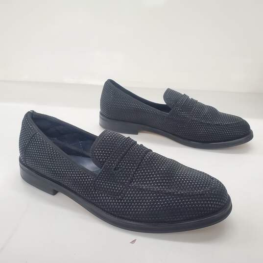 Duke + Dexter Men's Black Woven Leather Loafers Size 10 image number 3