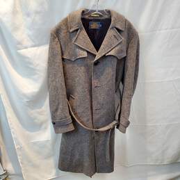 Pendleton Woolen Mills Country Traditionals Wool Button Up Trench Overcoat Size 42