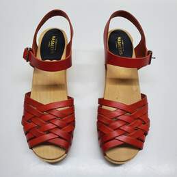 Hasbeens High Strap Sandles Red