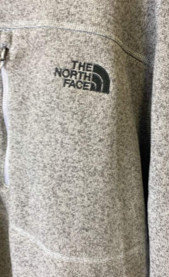 NWT The North Face Mens Gray Long Sleeve Full Zip Fleece Jacket Size XXXL image number 4