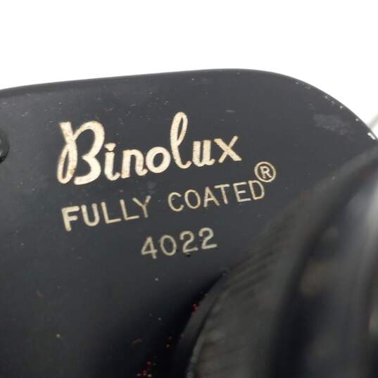 Vintage Binolux Fully Coated 4022 7x35 367 At 1000Yds No. 31140 Binoculars In Leather Carrying Case (With Broken Strap) image number 5