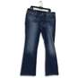Womens Blue Denim Medium Wash Stretch Pockets Bootcut Jeans Size 33x34 image number 1