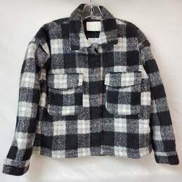 All Row Black & White Checkered Jacket Women's Small NWT