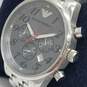 Men's Emporio Armani 41mm WR 50M Gray Dial Chrono Date Stainless Steel Watch image number 3