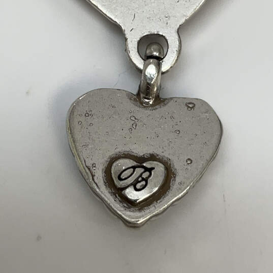 Designer Brighton Silver-Tone Double Heart Shape Classic Pendant Necklace image number 4