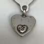 Designer Brighton Silver-Tone Double Heart Shape Classic Pendant Necklace image number 4
