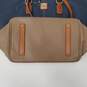 Dooney & Bourke Blue & Gray Leather Shopping Tote image number 4
