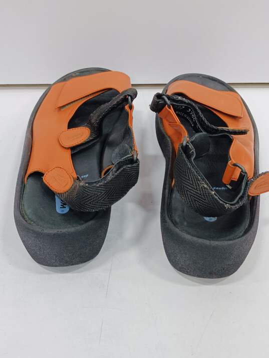 Wolky Women's Orange/Black Leather Sport Sandals Size 40 image number 2