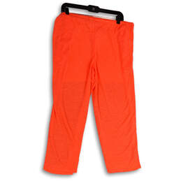 Womens Orange Flat Front Elastic Waist Slash Pocket Sweatpants Size 2XL alternative image