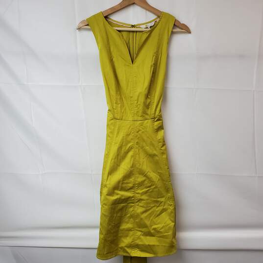 Boden Glorious British Style V-Neck Sleeveless Green Midi Dress Women's 4R image number 1