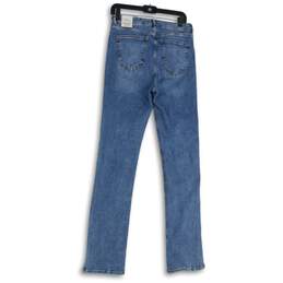 NWT Zara Womens Blue Denim Medium Wash Stretch Split Skinny Jeans Size 12 alternative image