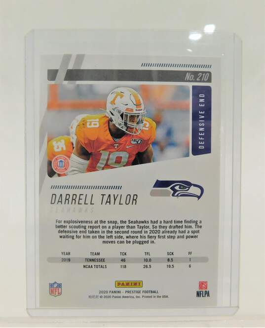 2020 Darrell Taylor Prestige Rookie Seattle Seahawks image number 2
