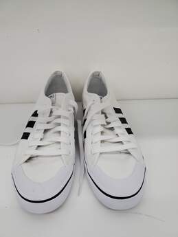 Men's Adidas 3-Stripes Black White Canvas Nizza Shoes Size-9 used
