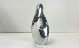 Steve Cozzolino 8 inch Tall Twisted Chrome Metal Vase /Marked Mambe