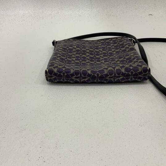 Coach Womens Crossbody Bag Purse Adjustable Strap Purple Signature Print Leather image number 4