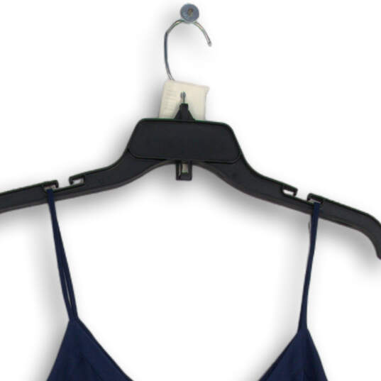 NWT Womens Navy Blue Spaghetti Strap Button Front Camisole Top Size M image number 3