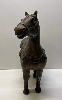 Bronze Tang Horse Statue Oriental Decorative 19 inch Tall Metal Sculpture alternative image