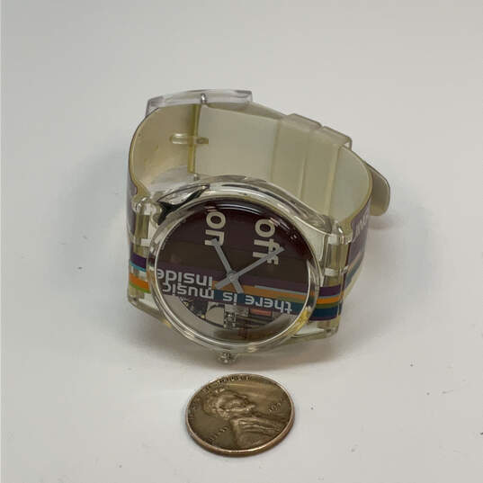 Designer Swatch Musicall Jingleme SLK118 Water Resistant Analog Wristwatch image number 2