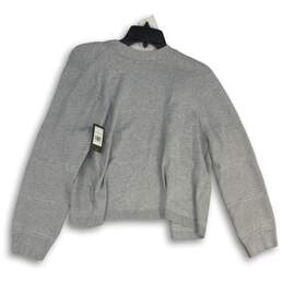 NWT Verve Ami Womens Gray Knitted Long Sleeve Open Front Cardigan Sweater Size M alternative image
