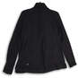Womens Black Long Sleeve Mock Neck Thumb Keyhole Wrap Jacket Size 8 image number 2