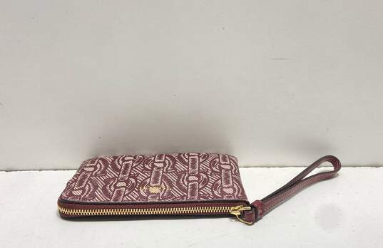 Coach Signature Chain Print Wristlet Red image number 3