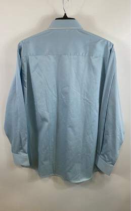 NWT Perry Ellis Portfolio Blue Cotton Long Sleeve Wrinkle Free Dress Shirt Sz L alternative image