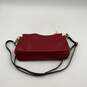 Valentina Womens Red Leather Inner Zipper Pockets Crossbody Bag Purse image number 2