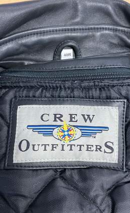 Crew Outfitters Black Leather Jacket - Size Medium alternative image