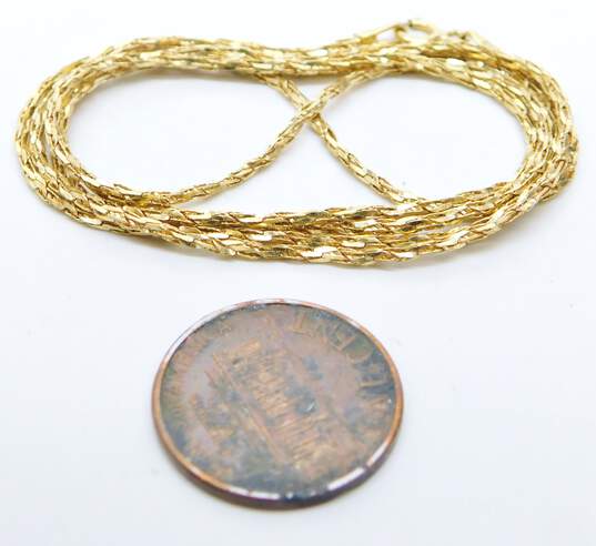 14K Yellow Gold Tinsel Chain Necklace 3.5g image number 6