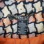 NWT Vertigo Paris WM's Orange & Beige Wool Blend Double Breast Jacket Size M image number 3