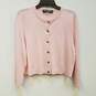Womens Pink Knitted Long Sleeve Button Front Cardigan Sweater Size Large image number 1