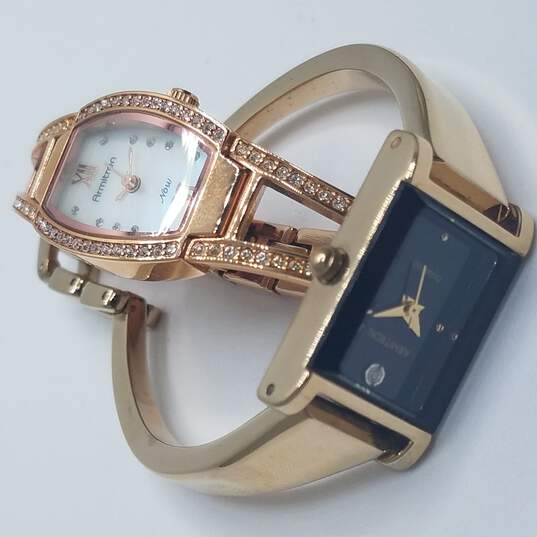 Armitron NIB Rose Gold & Yellow Gold Bracelet Watch Bundle 2 Pcs image number 8