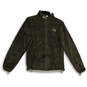 Womens Brown Mock Neck Long Sleeve Full-Zip Fleece Jacket Size Medium image number 1