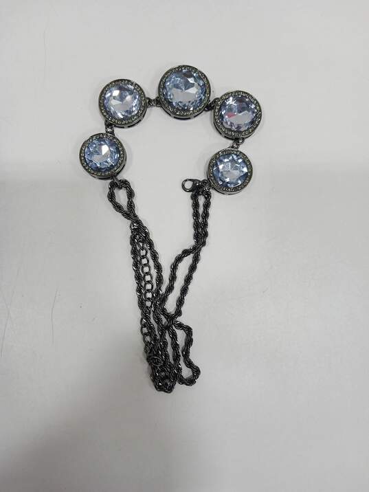 Bundle of Faux Black & Silver Tones Costume Jewelry image number 4