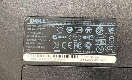 Dell Studio 17 1747 Black 17" Intel Core i7 Processor Windows 10 image number 7
