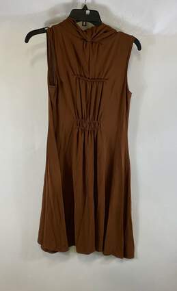 NWT Guido Lombardi Womens Brown Sleeveless Short Length Shift Dress Size Small alternative image