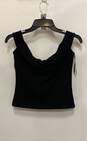 S/W/F Womens Black Sleeveless Full-Zip Cropped Blouse Top Size Small image number 2