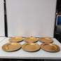 Gold Tone Bead Plate Chargers 6pc Lot image number 1