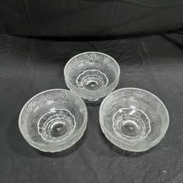 Bundle of 3 Assorted Glass Pine Tree Themed Bowls
