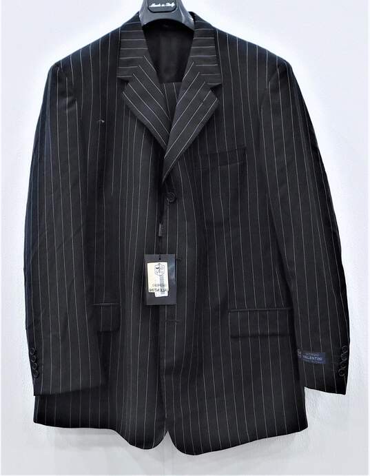 Giorgio Valentini Blsck Striped Size 48 Suit image number 1