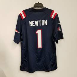 Nike Mens Navy Blue New England Patriots Cam Newton #1 NFL Jersey Size L alternative image