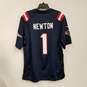 Nike Mens Navy Blue New England Patriots Cam Newton #1 NFL Jersey Size L image number 2