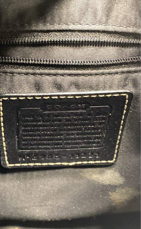 Coach Monogram Signature Leather Shoulder Bag Black image number 4